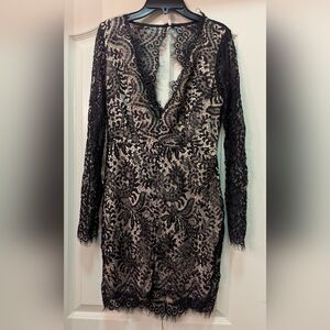 Elegant Black Lace Cocktail Dress